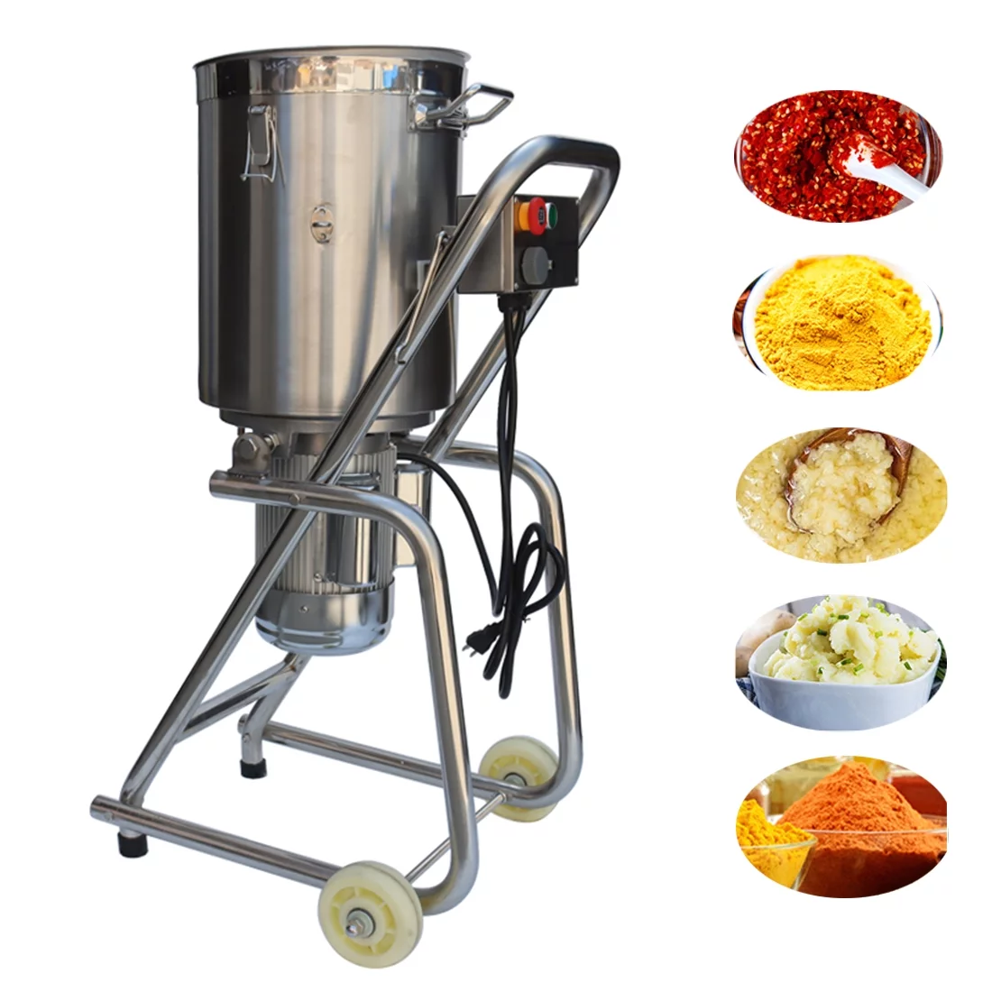 INTBUYING 32L Electric Food Processor for Meat Fruit Nut Grain 1400r/H