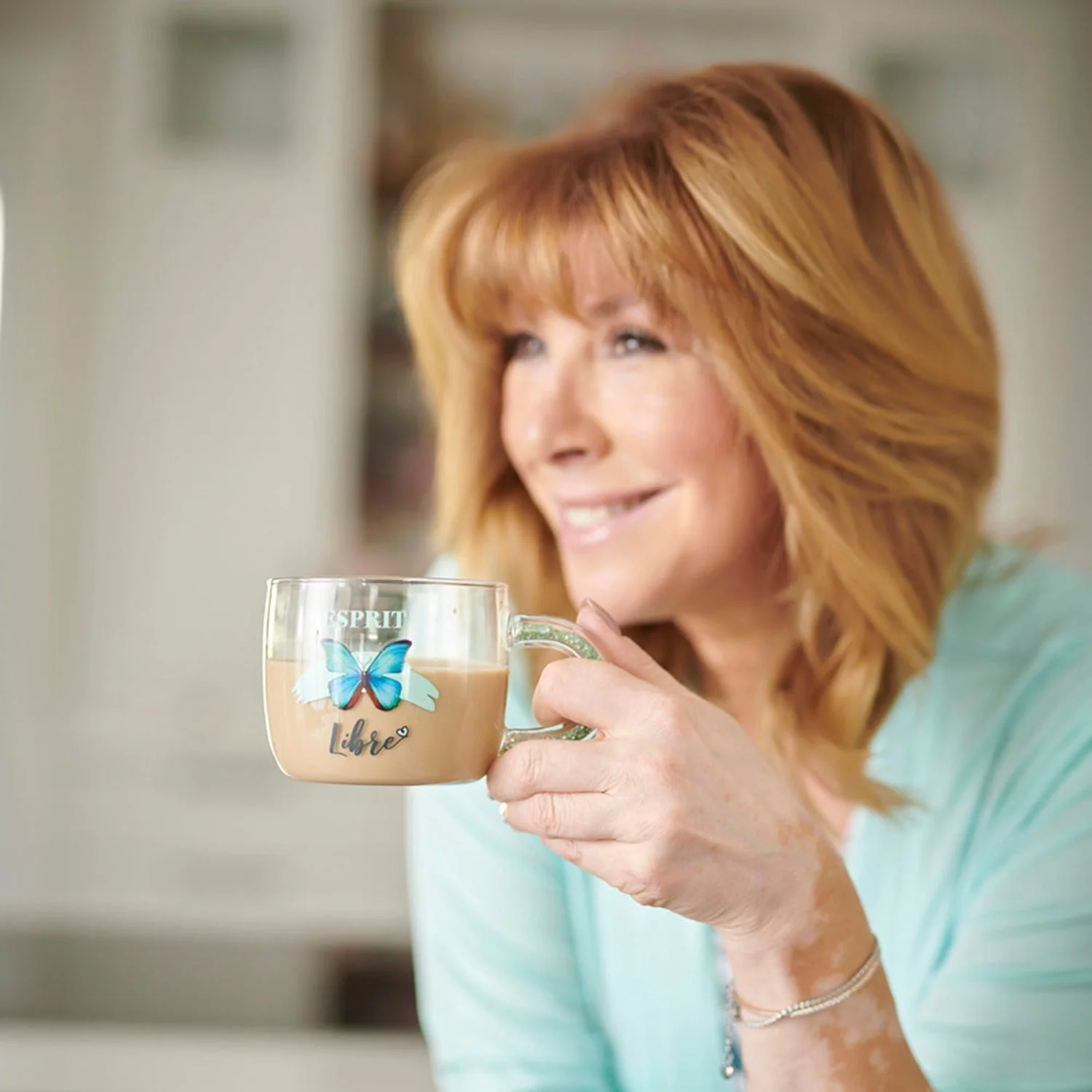 Chantal Lacroix - “Esprit Libre” Glass Cup, 350ml Capacity, Butterfly