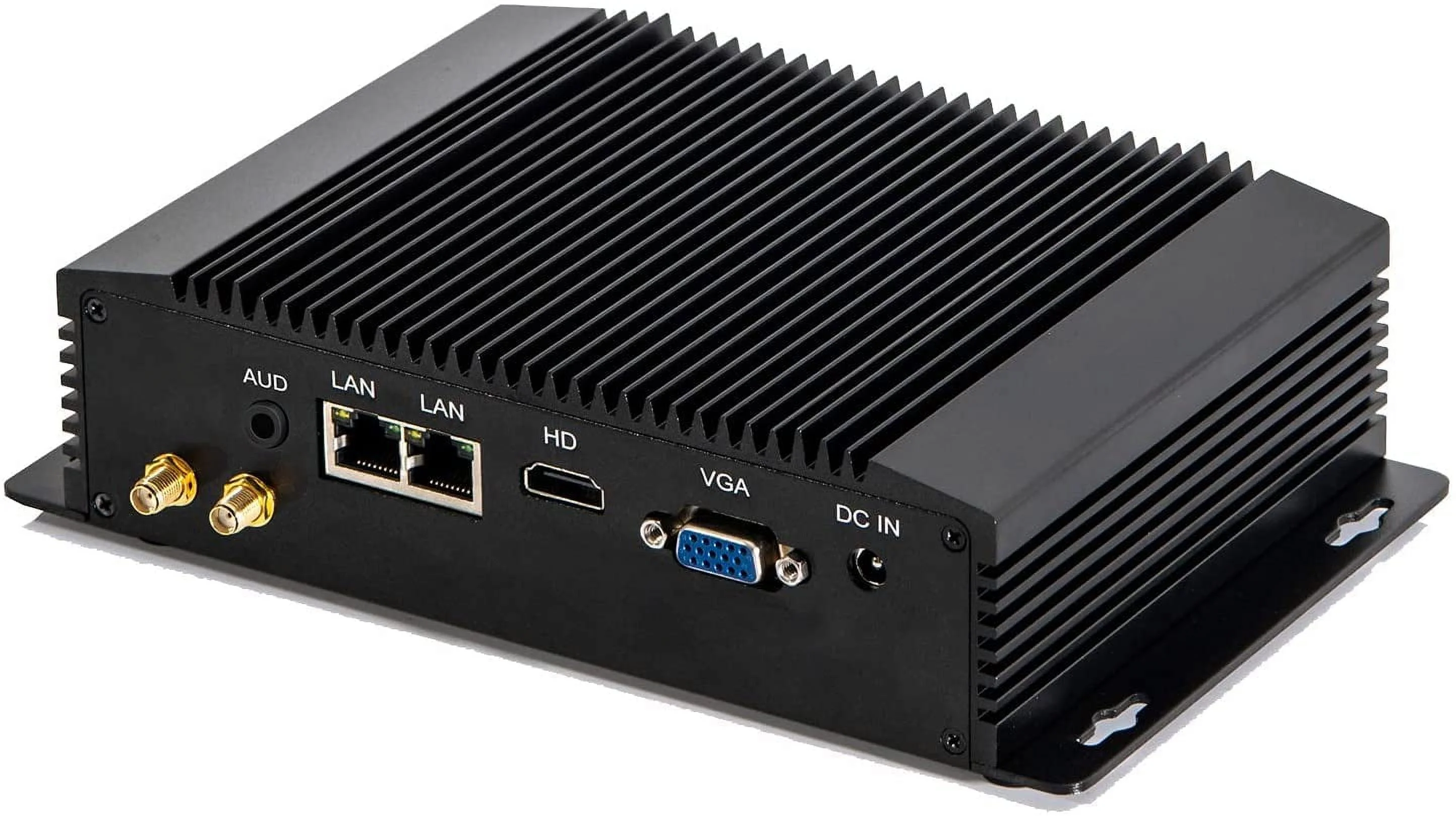 PARTAKER Industrial Computer, Fanless Mini PC,IPC,Intel Celeron 2955U,Windows 10 Pro or Linux Ubuntu, Dual LAN,VGA,HD,2xCOM,4xUSB 3.0,WiFi,8GB Ram 128GB SSD 1TB HDD