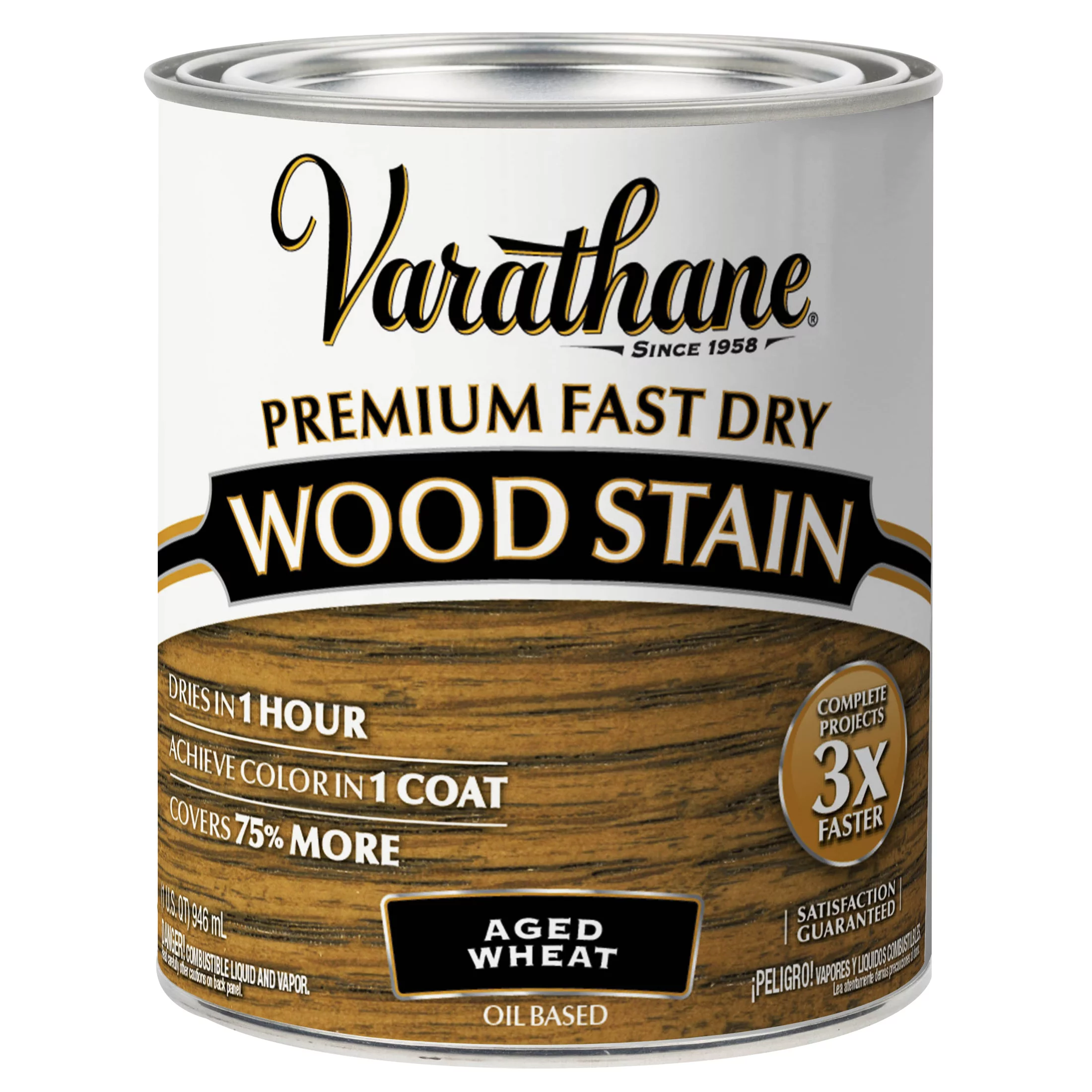 Aged Wheat, Varathane Premium Fast Dry Wood Stain-333660, Quart, 2 Pack