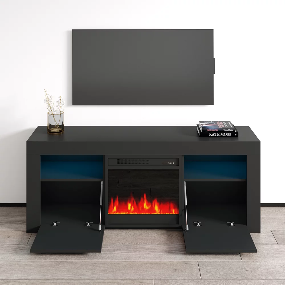 Milano 145EF Fireplace TV Stand for TVs up to 65