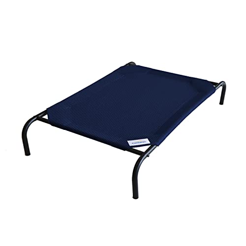 Coolaroo Original Elevated Dog Bed - Breathable Off-The-Ground Pet Bed with Cooling Fabric, Joint Relief & Moisture-Resistant Fabric, 100% Recyclable, Easy Clean, Grey, Small