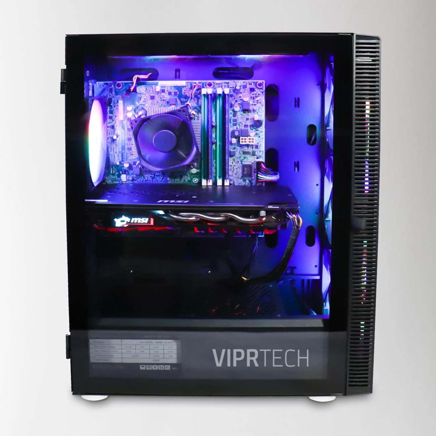 ViprTech.com Ultimate Gaming PC Desktop Computer - Intel i5 4th Gen, AMD Radeon RX 580 8GB, 16GB RAM, 1TB, VR Ready, Wifi, RGB Fans, 1 Year Warranty, Fast Ship, Windows 10 Pro