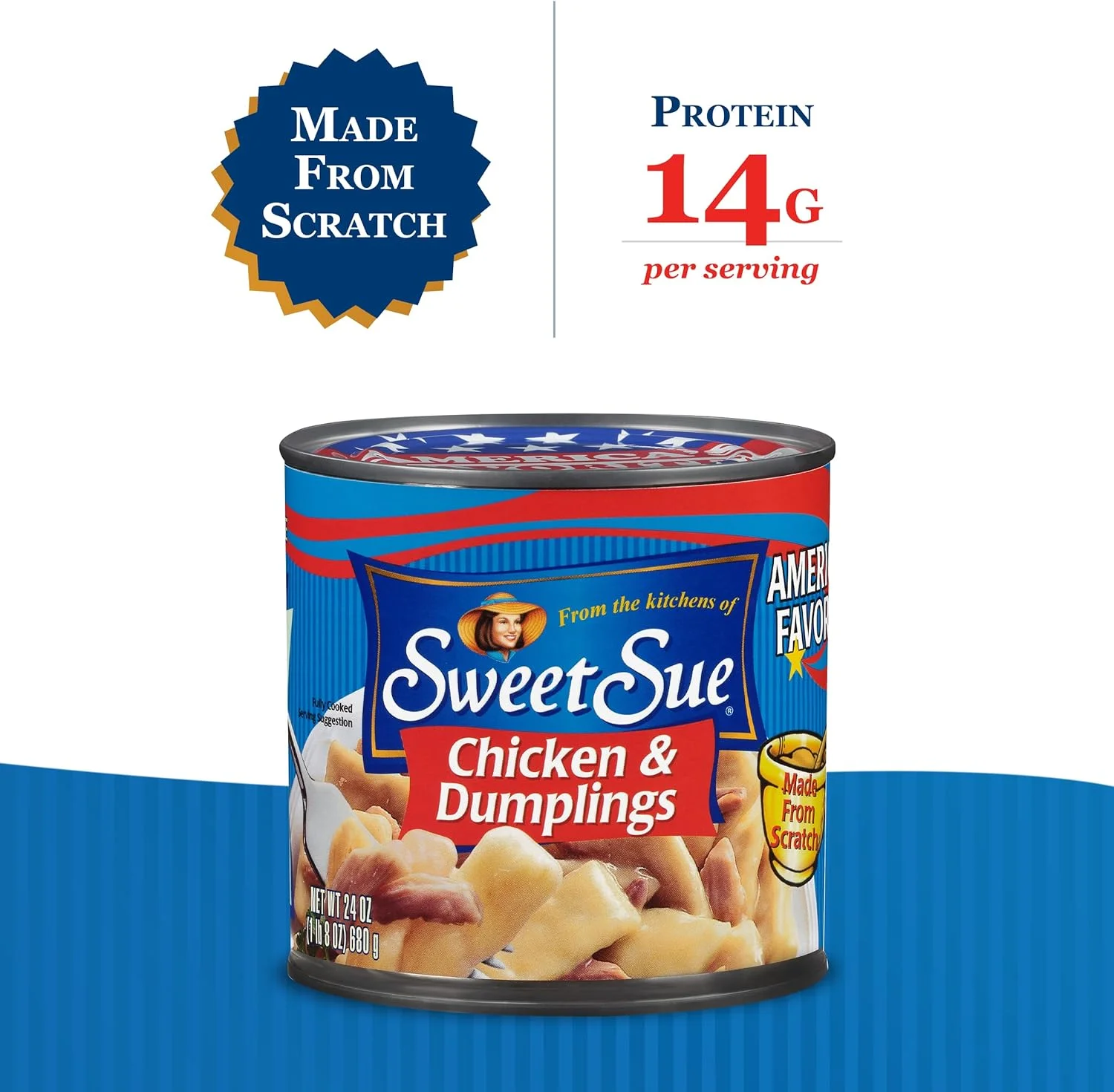 Sweet Sue Chicken & Dumplings, 24oz Can (Pack of 12)