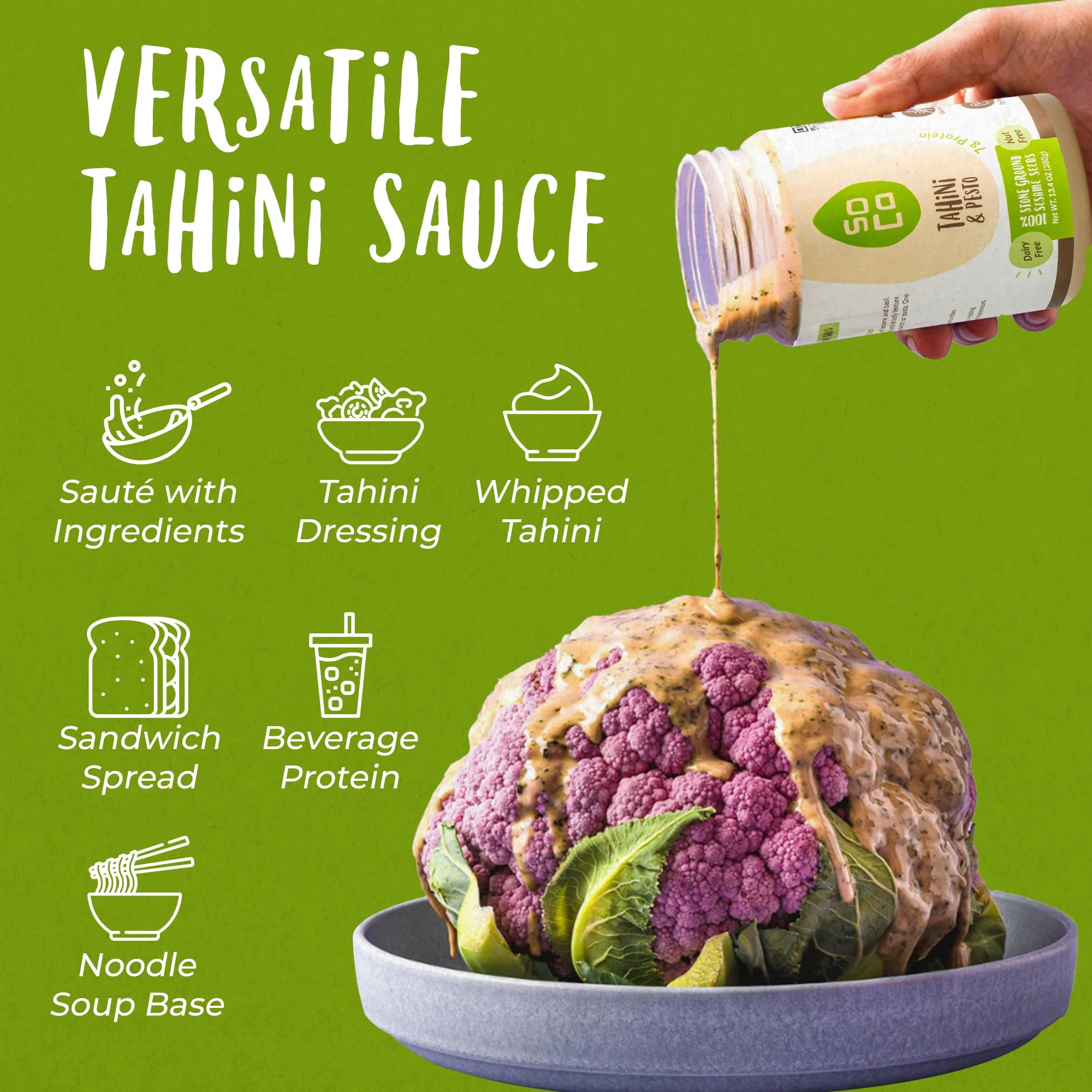 Soco Tahini And Pesto, 13.4 Oz | Pack of 6