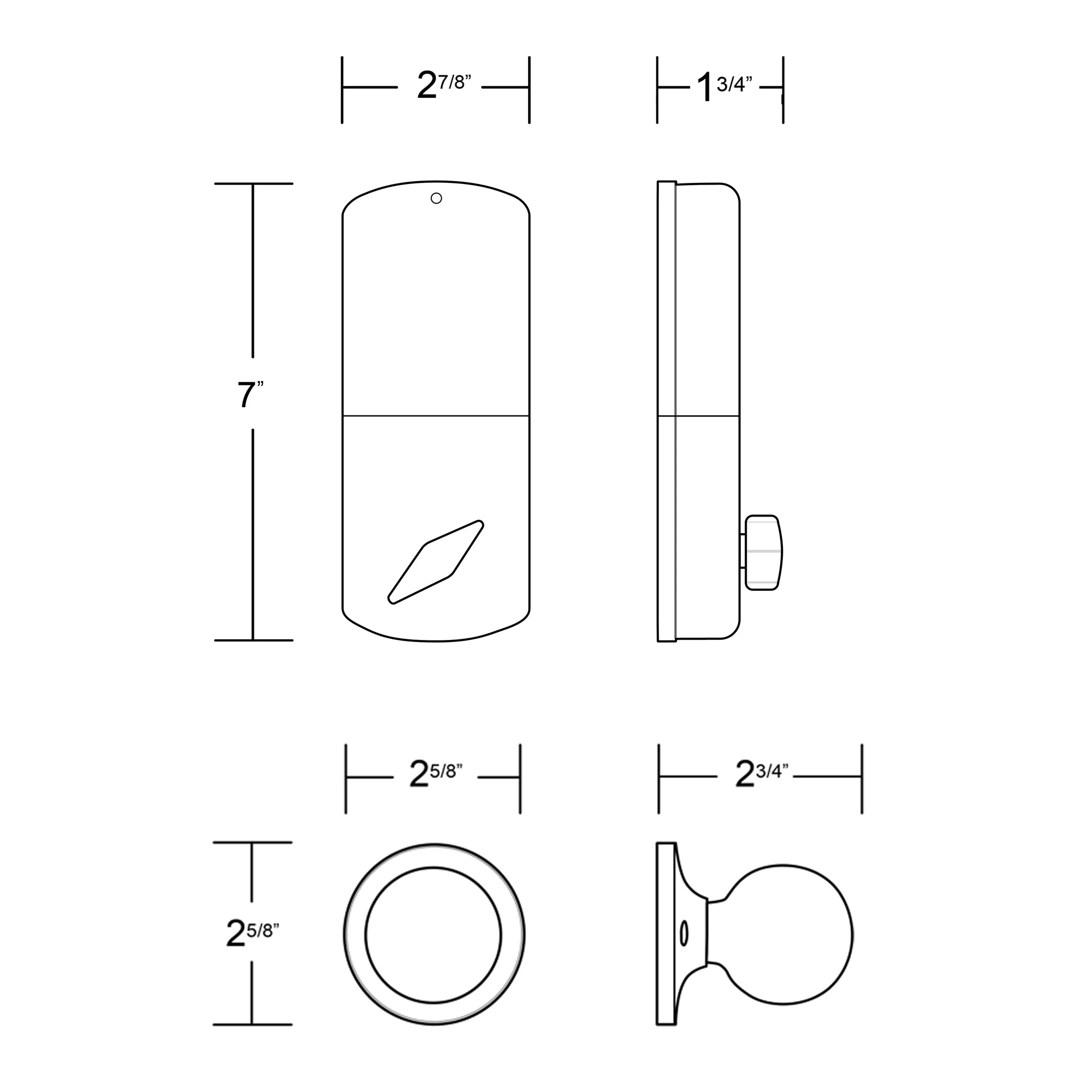 MiLocks BDF-02OB Electronic Touchpad Entry Keyless Deadbolt Handleset Combo
