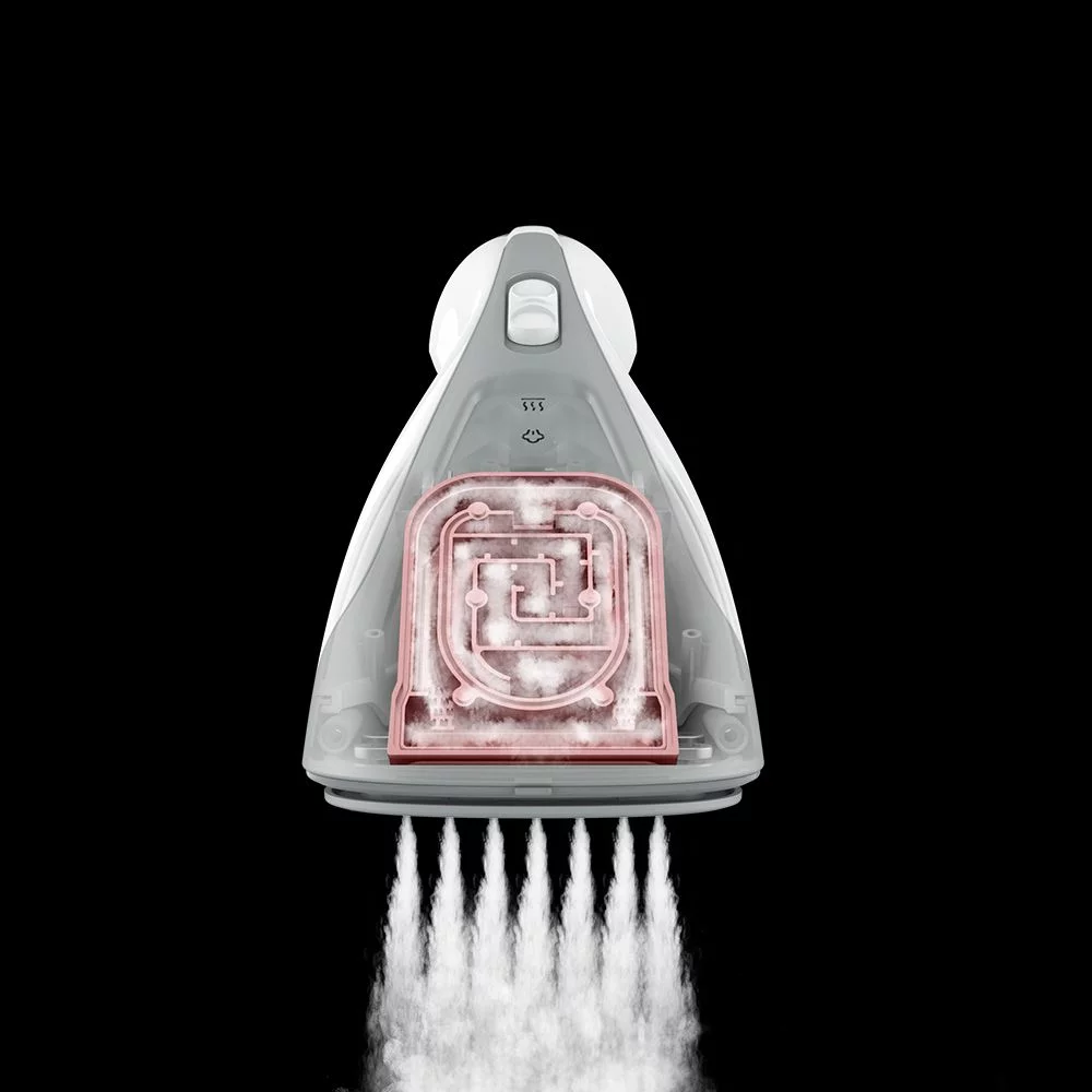 SALAV HS-100 Duopress Hand Held Garment Steamer and Iron with Ceramic-Coated Steam Plate and No-Drip System, 1150 watts, Silver