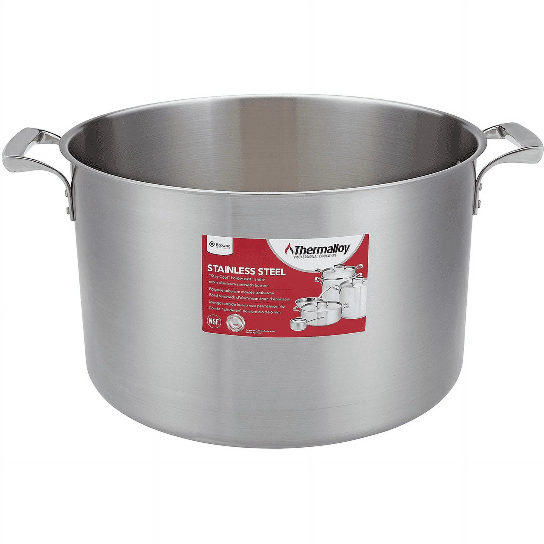 Thermalloy Stainless Steel 40 qt Stock Pot - Professional-Grade Cookware for Large Batch Cooking