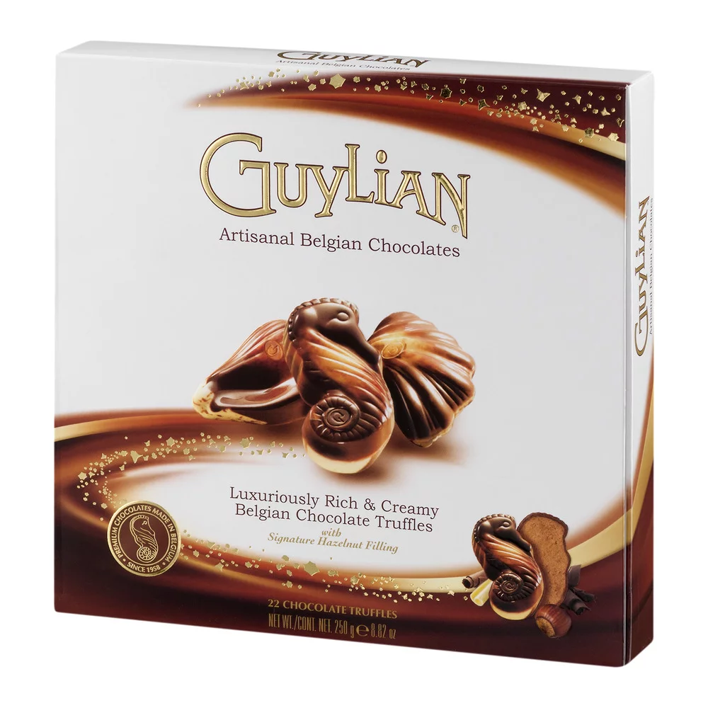 Guylian Belgian Seashell Truffles with Hazelnut Filling Chocolate, 8.8 Oz.