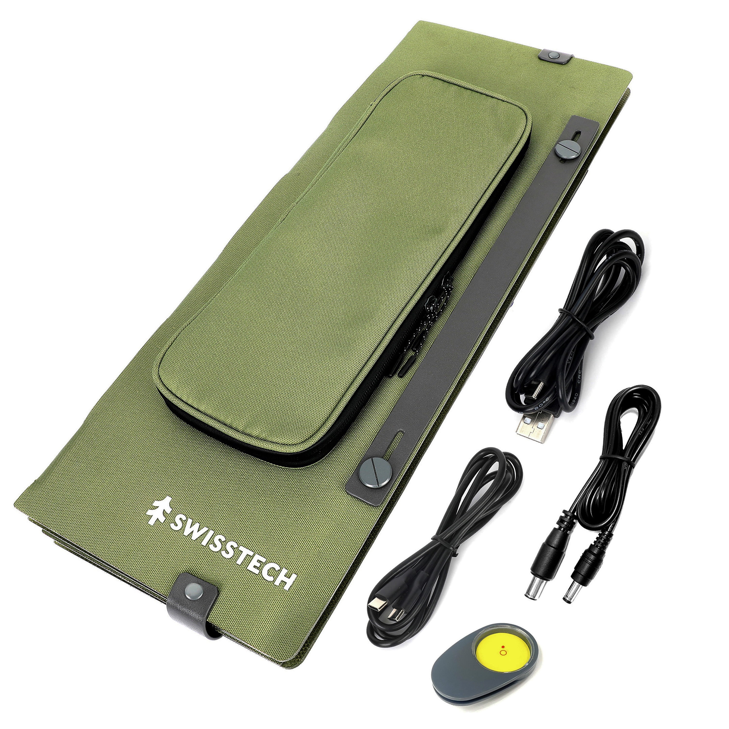 Swiss Tech 60W Foldable Solar Panel, USB-A and USB-C, Phone Charger, Waterproof, Emergency, Solar Panel Only