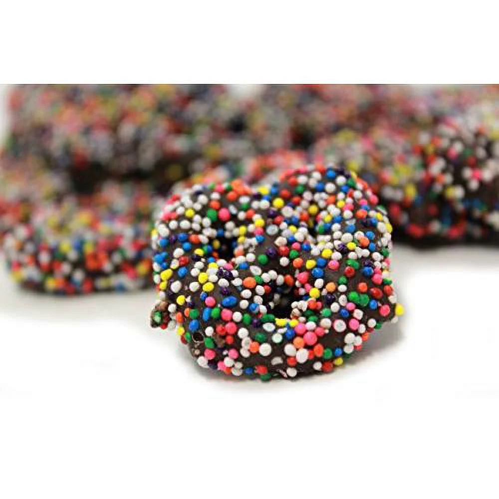 Rainbow Nonpareils Dark Chocolate Covered Pretzels By , 1 Lb Bulk Bag – Sweet & Salty Mini Pretzel Bite Size Pretzels Non Pareil Coated – Dairy-Free, Certified Kosher Parve