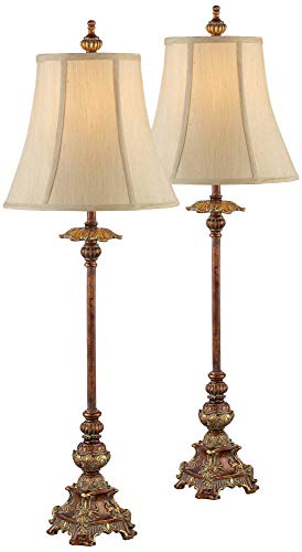 Regency Hill Juliette Traditional French Country Buffet Table Lamps 36.5