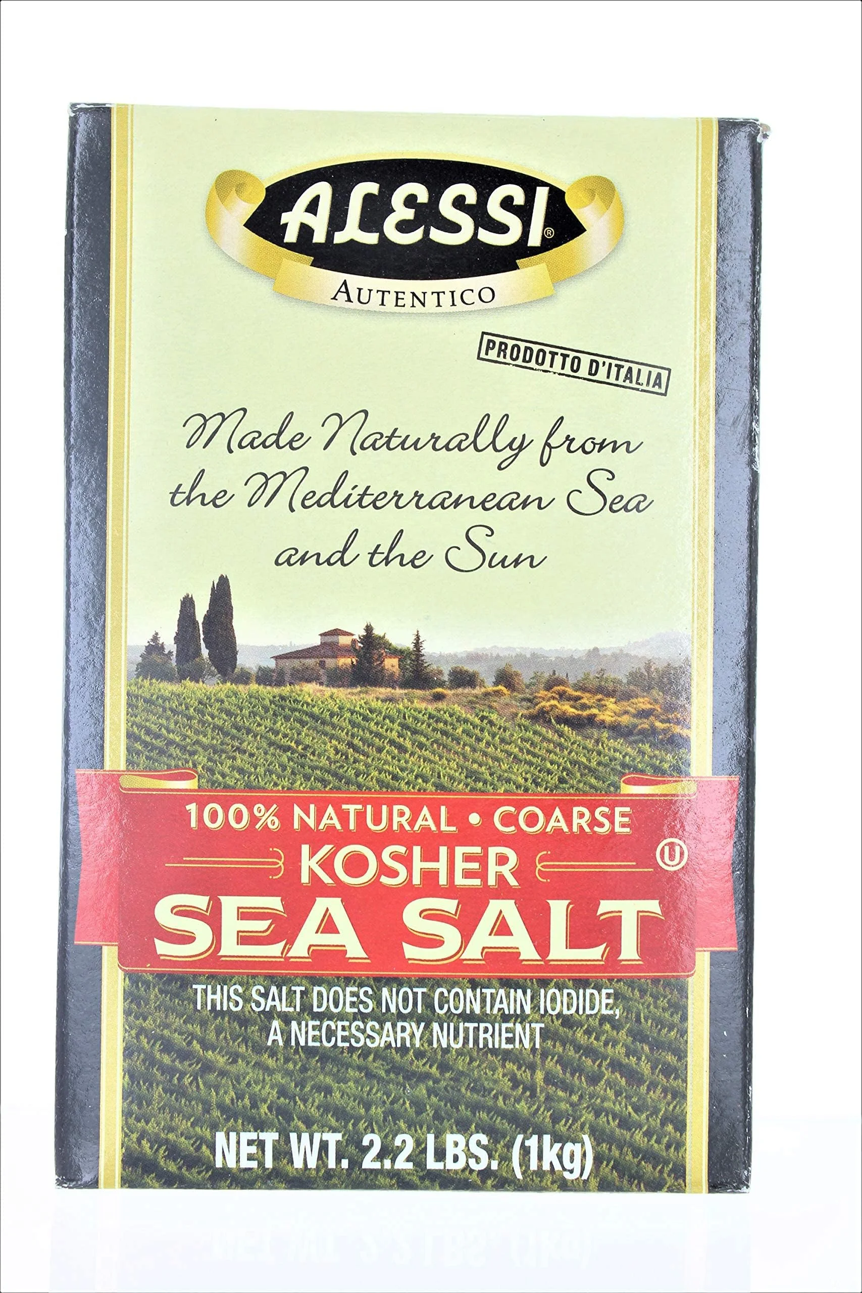 Alessi Kosher Sea Salt, 36.8000-Ounces (Pack Of6)