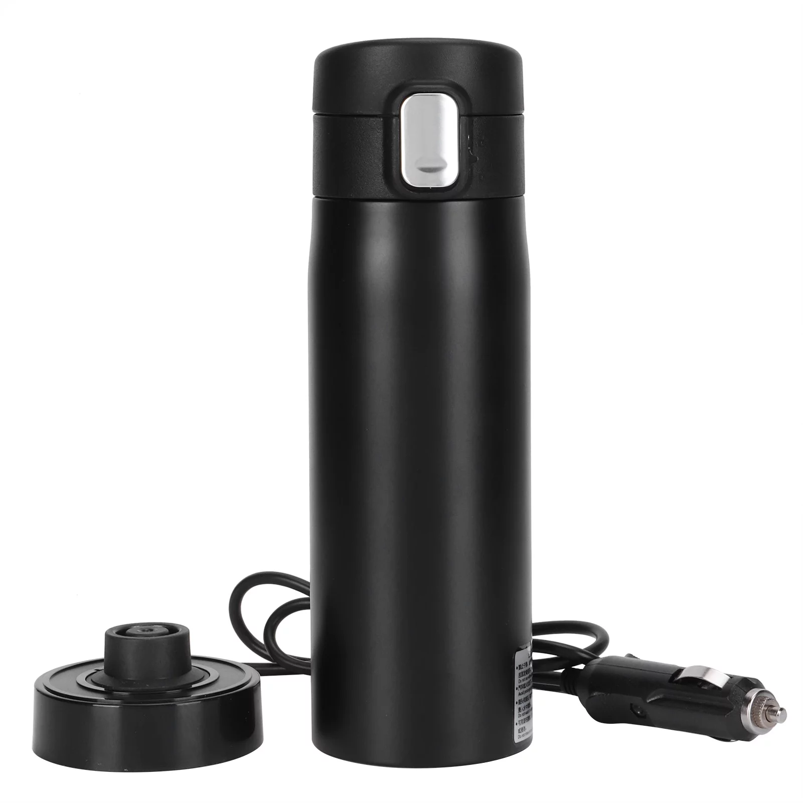 Electric Cup Car Insulation Boiling Heating Vehicle Accessory 350ml Kettle 12V/24V Intelligent Switching Black