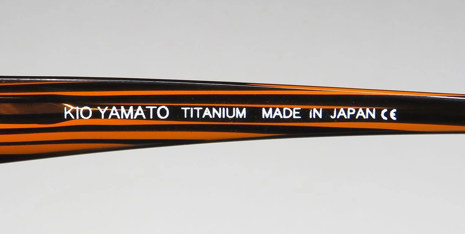 KIO YAMATO KT-271 TITANIUM HALF-RIMLESS ACETATE PLASTIC EYEGLASS FRAME/GLASSES