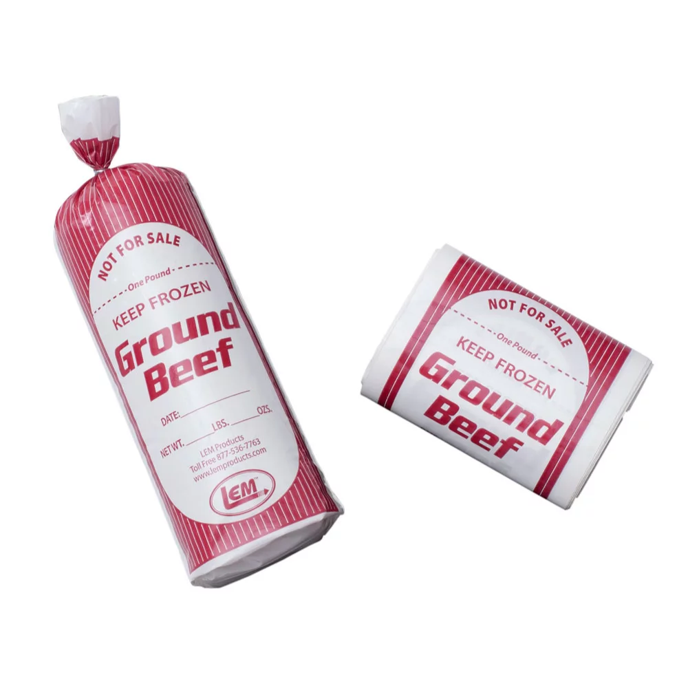 LEM 2 lb. Ground Beef Bags | 1000 Count