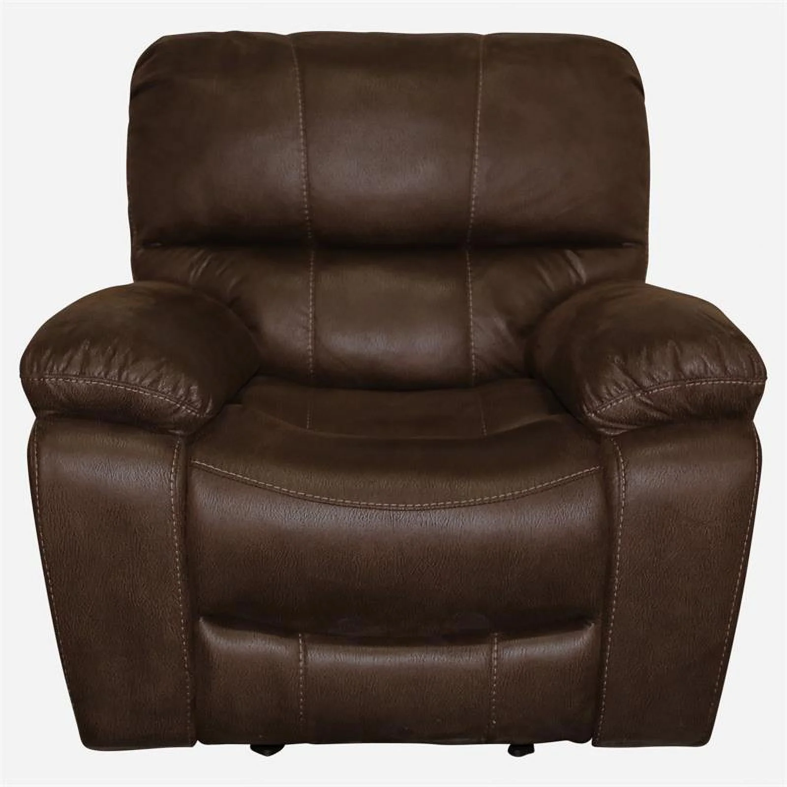 Corvallis Transitional Leather-Look Microfiber Recliner - Brown