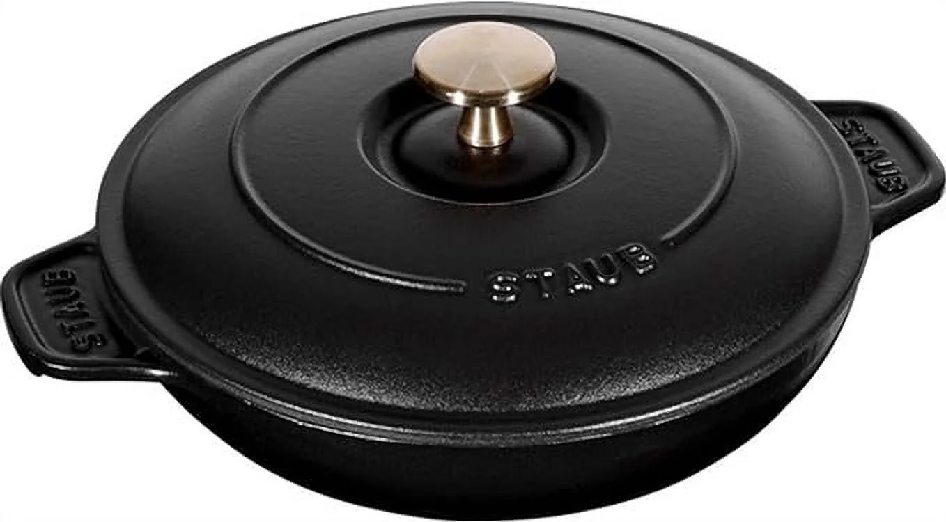 Staub Cast Iron 7.9-inch Round Covered Baking Dish - Matte Black, Made in France