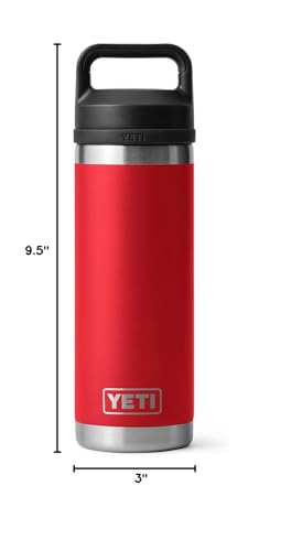 YETI Rambler 18 oz Bottle, Vacuum Insulated, Stainless Steel with Chug Cap, Sandstone Pink
