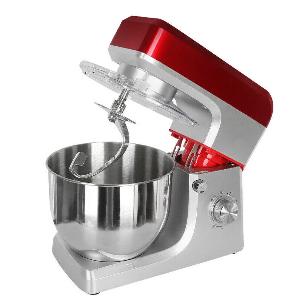 7L Stand Mixer 6-Speed Electric Food Mixer Dough Mixer Egg Beater Silver
