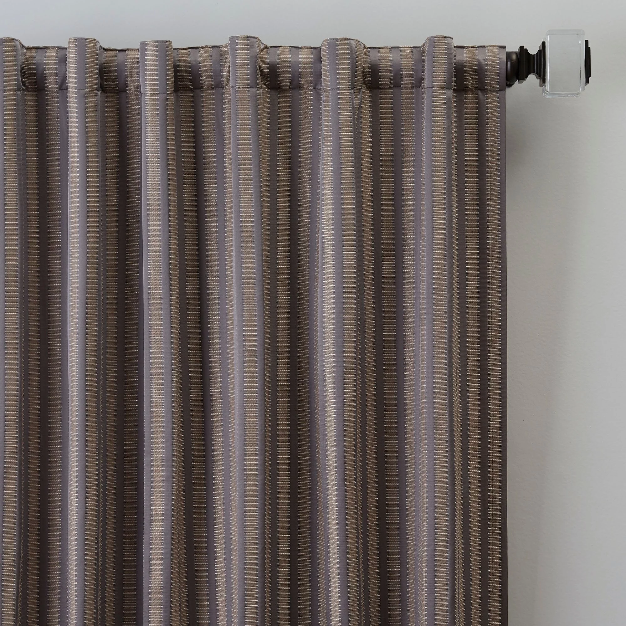 Brielle Home Rail Stripe Room Darkening 100% Cotton Window Panel 84