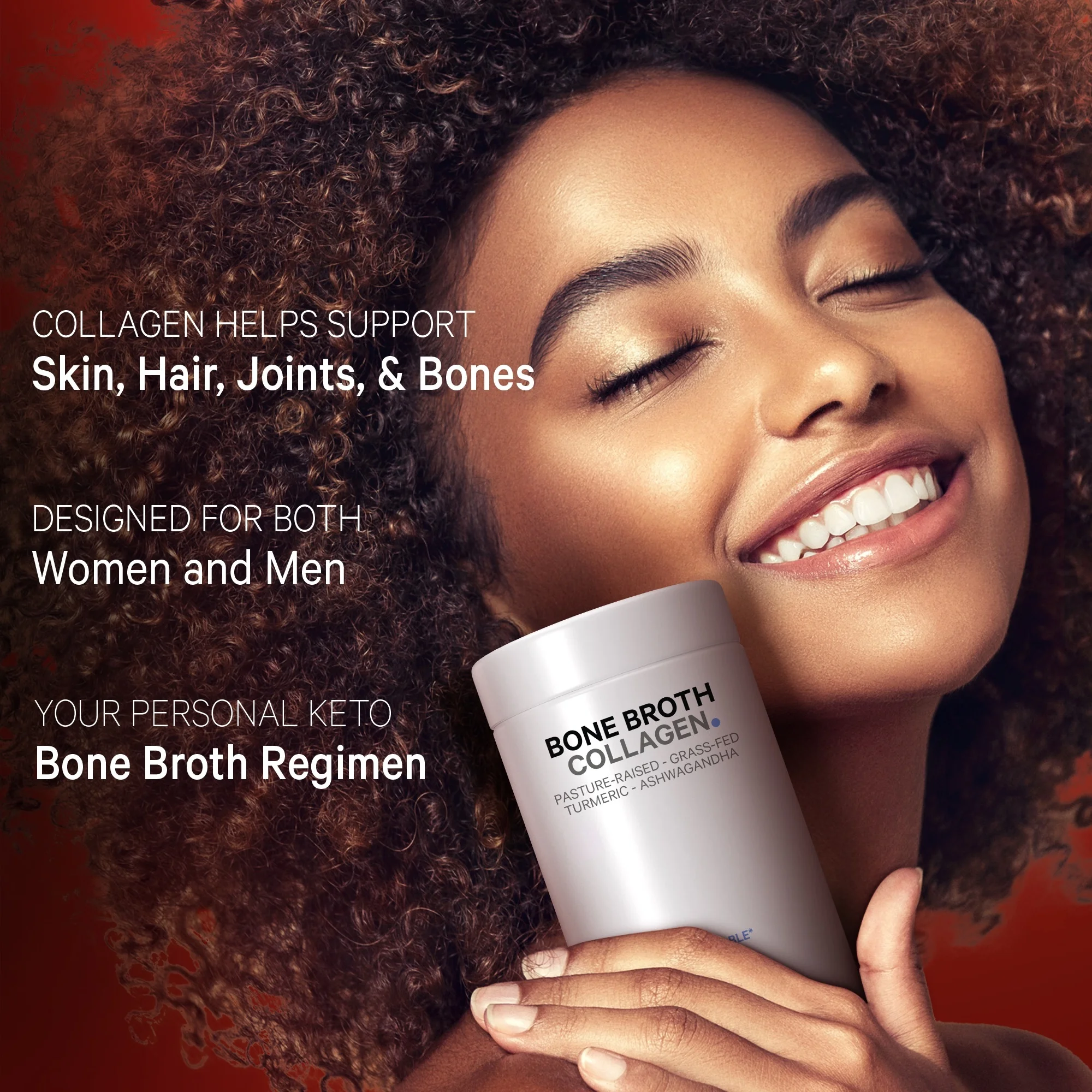 Codeage Bone Broth, Organic Bovine & Chicken Bone Broth, Grass-Fed Pasture-Raised Collagen Capsules, 180 ct