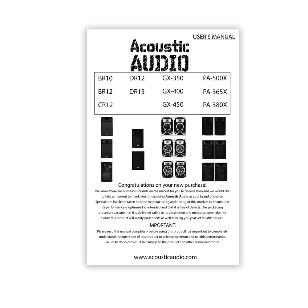 Acoustic Audio PA-380X Passive DJ Speakers 8