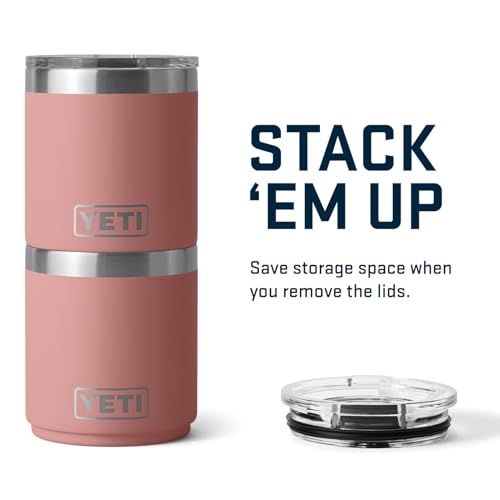 YETI Rambler Lowball, Vacuum Insulated Stainless Steel Stackable Lowball with MagSlider Lid, Stainless Steel, 10 oz (296 ml)