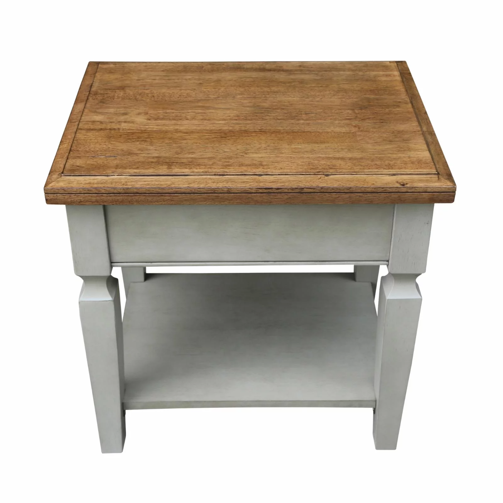 Vista End Table Distressed Hickory/Stone Finish
