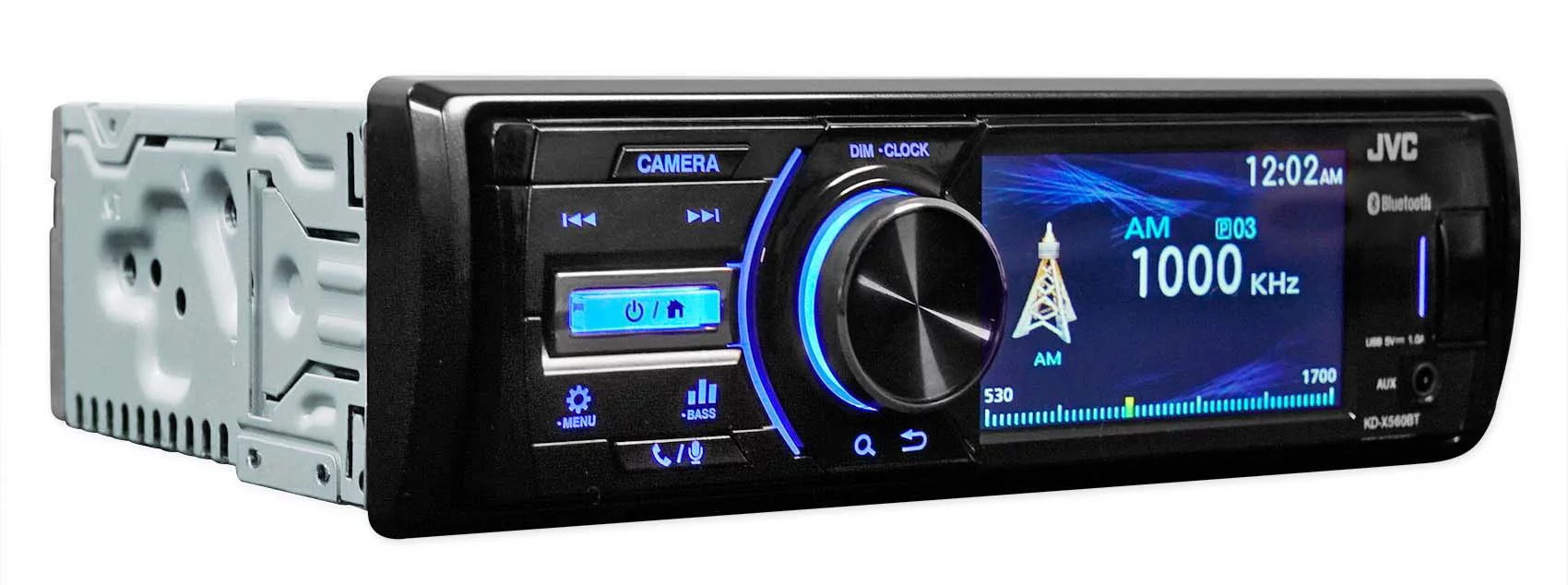 JVC KD-X560BT Digital Media Marine Bluetooth Receiver+4) Black JBL 6.5