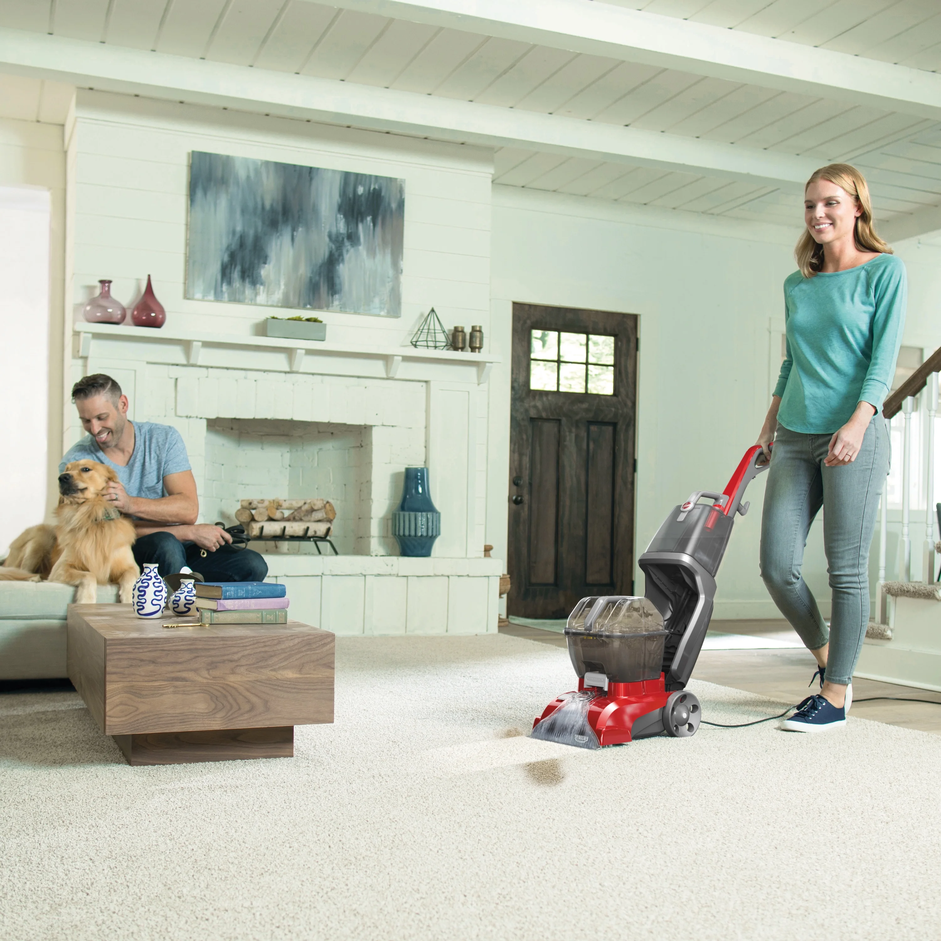 Hoover PowerScrub Carpet Cleaner with SpinScrub Technology, FH50135