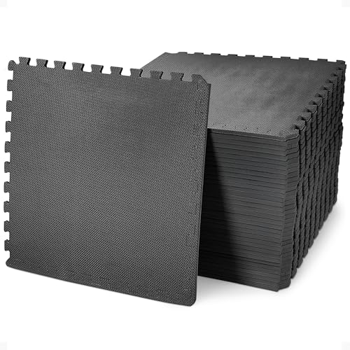 BalanceFrom Puzzle Exercise Mat with EVA Foam Interlocking Tiles for MMA, Exercise, Gymnastics and Home Gym Protective Flooring, Multiple Sizes and Colors