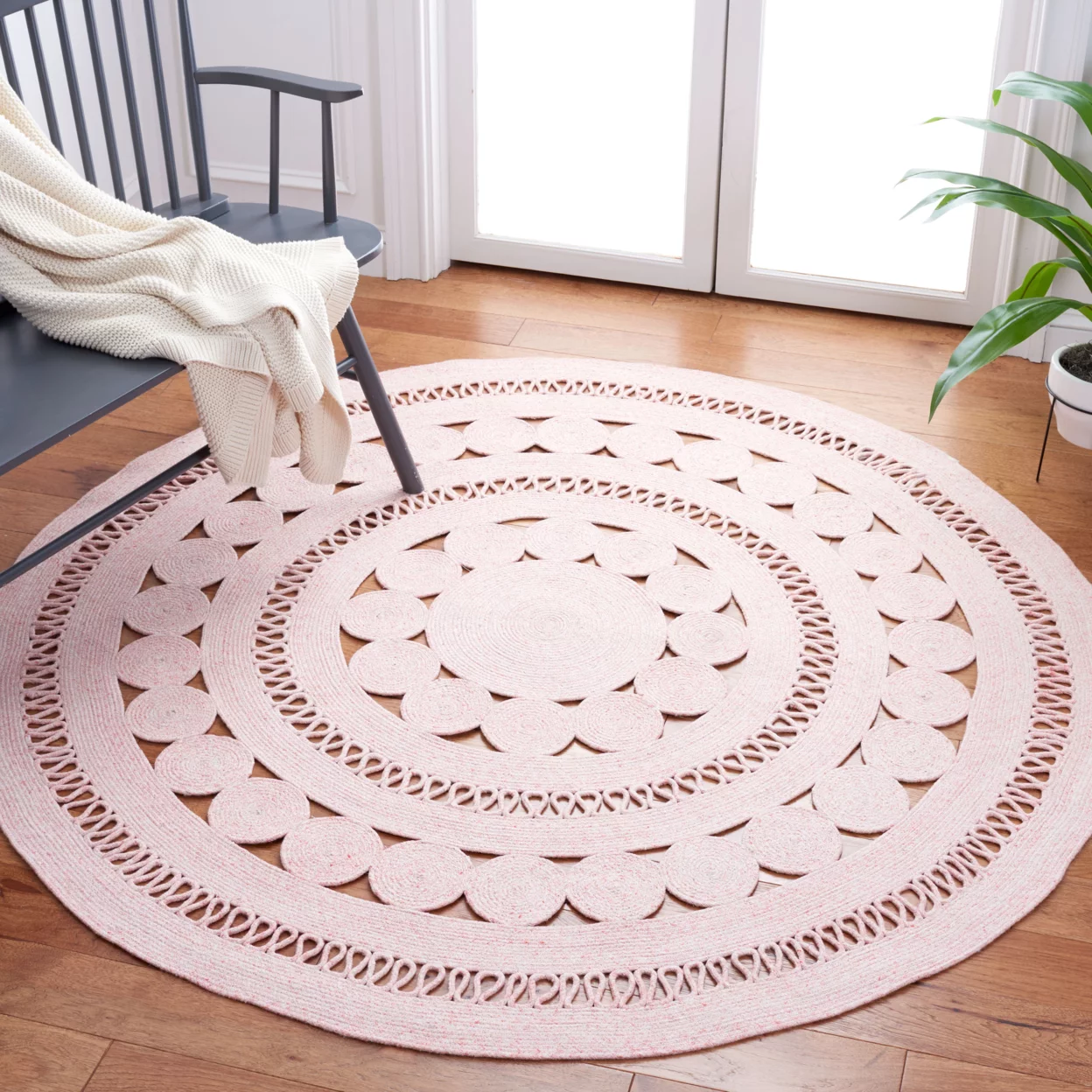 SAFAVIEH Cape Cod Collection CAP222U Handwoven Pink Rug