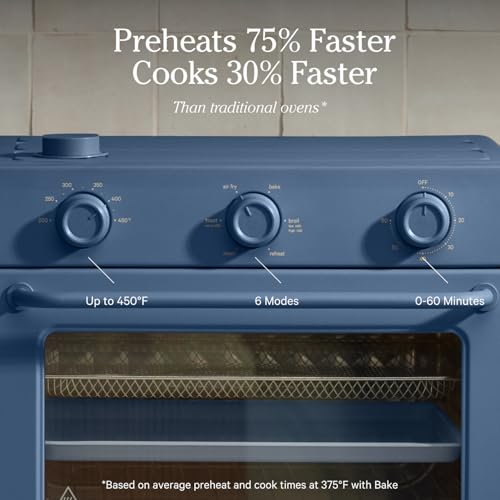 Our Place Wonder Oven | 6-in-1 Air Fryer & Toaster Oven with Steam Infusion | Compact, Countertop Friendly, Fast Preheat, Multifunctional | Air Fry, Toast, Roast, Bake, Reheat & Broil | Char