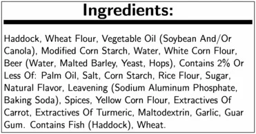 Trident Seafoods Golden Ale Battered Haddock Fillet, 2 Ounce - 1 each.