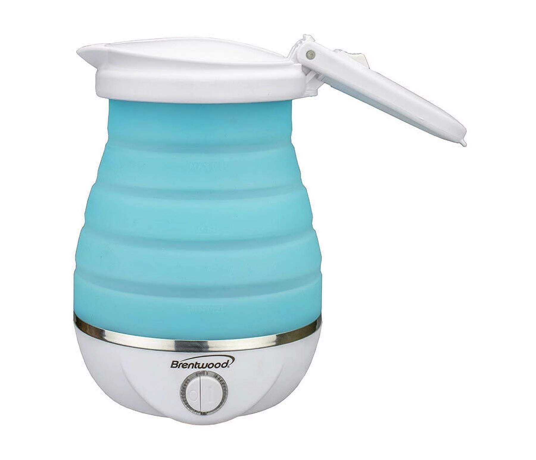 Brentwood KT-1508BL Dual Voltage 0.8L Collapsible Portable Tea Kettle Blue
