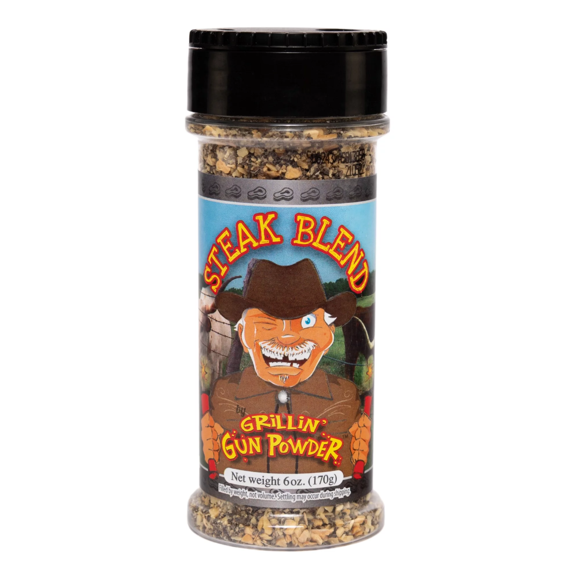 Grillin' GunPowder Seasoning Pack of Caribbean 5oz, Steak 6oz,Chicken 5.5oz