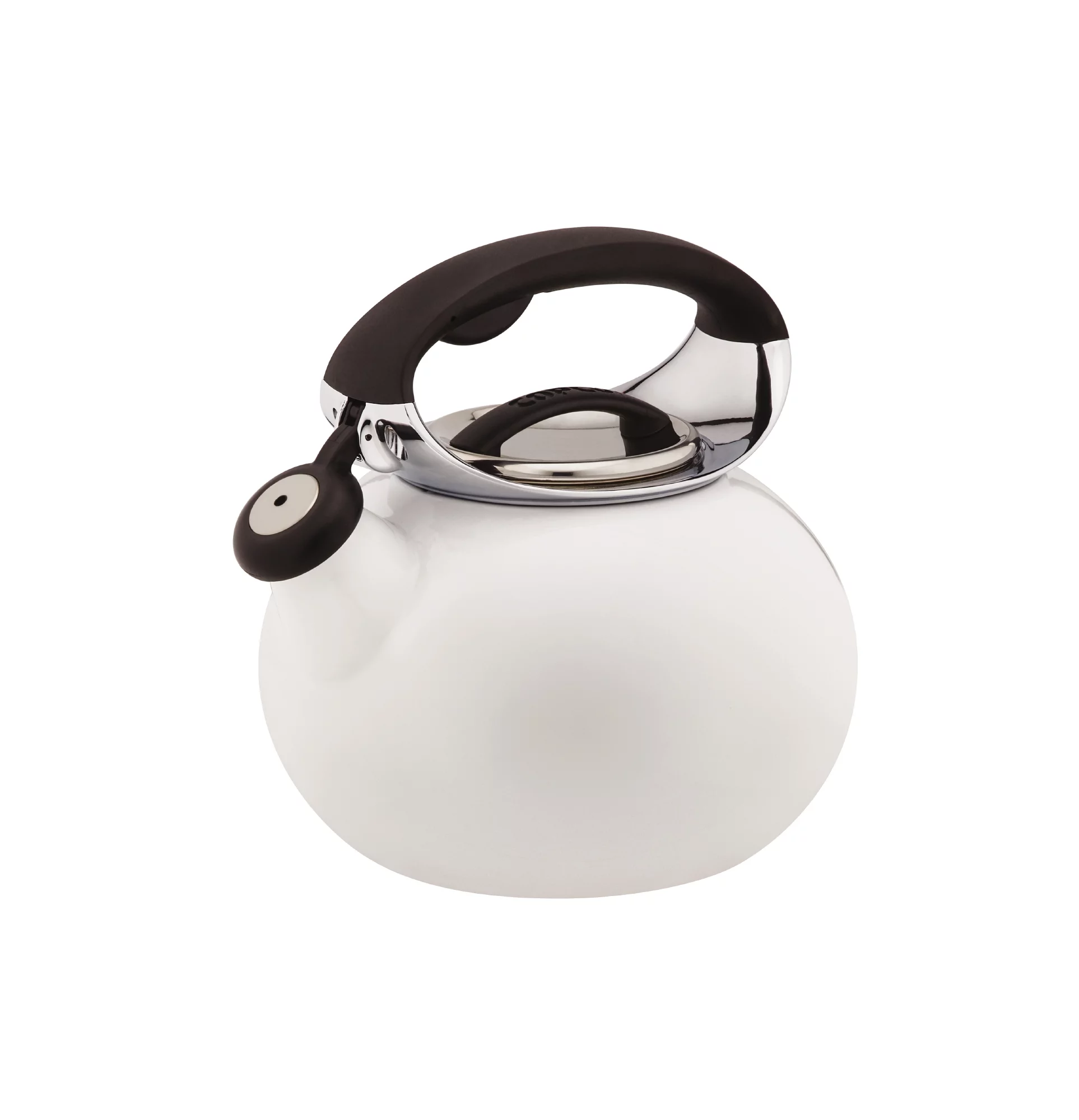 Copco Two Quart Ellipse Enamel on Steel White Tea Kettle