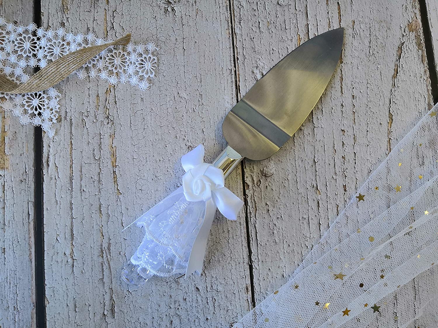 Bride And Groom Wedding Champagne Toasting Flute Glasses Mini Suit And White Dress Décor With Rhinestones, Set Of 2 (Navy Cake Knife Set)