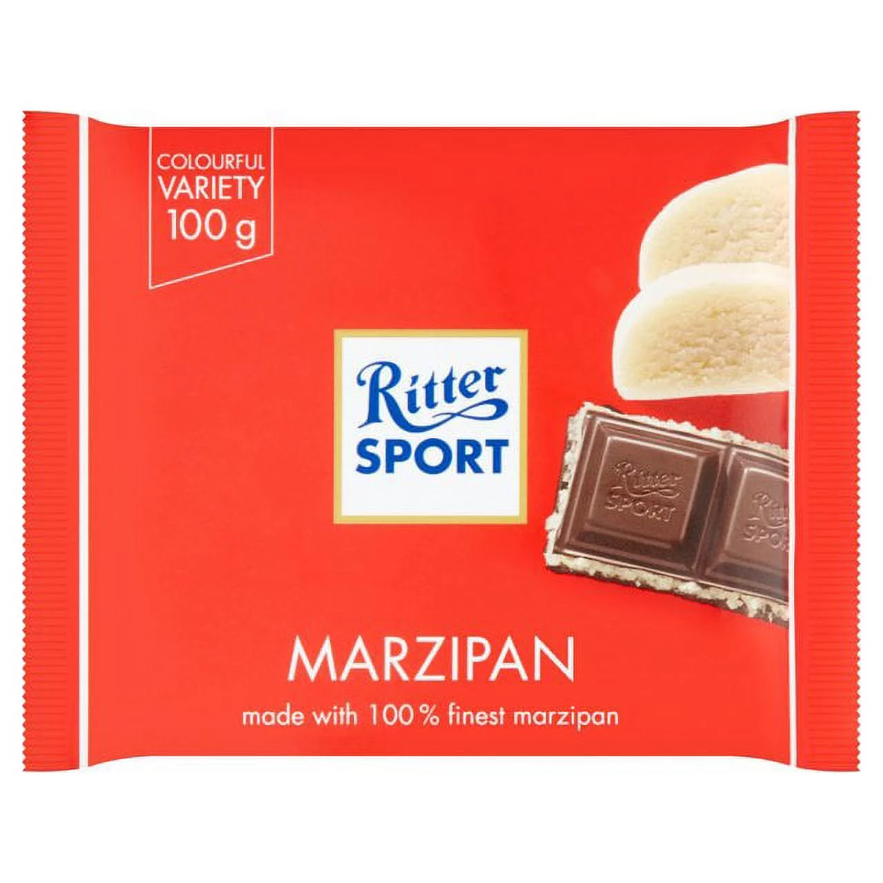 Ritter Sport Marzipan 100 g (Pack of 5)-DEL