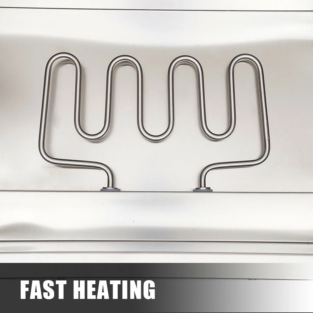 Miumaeov Commercial Electric Food Warmer Steam Table Buffet Countertop 3-Pan Station 850W