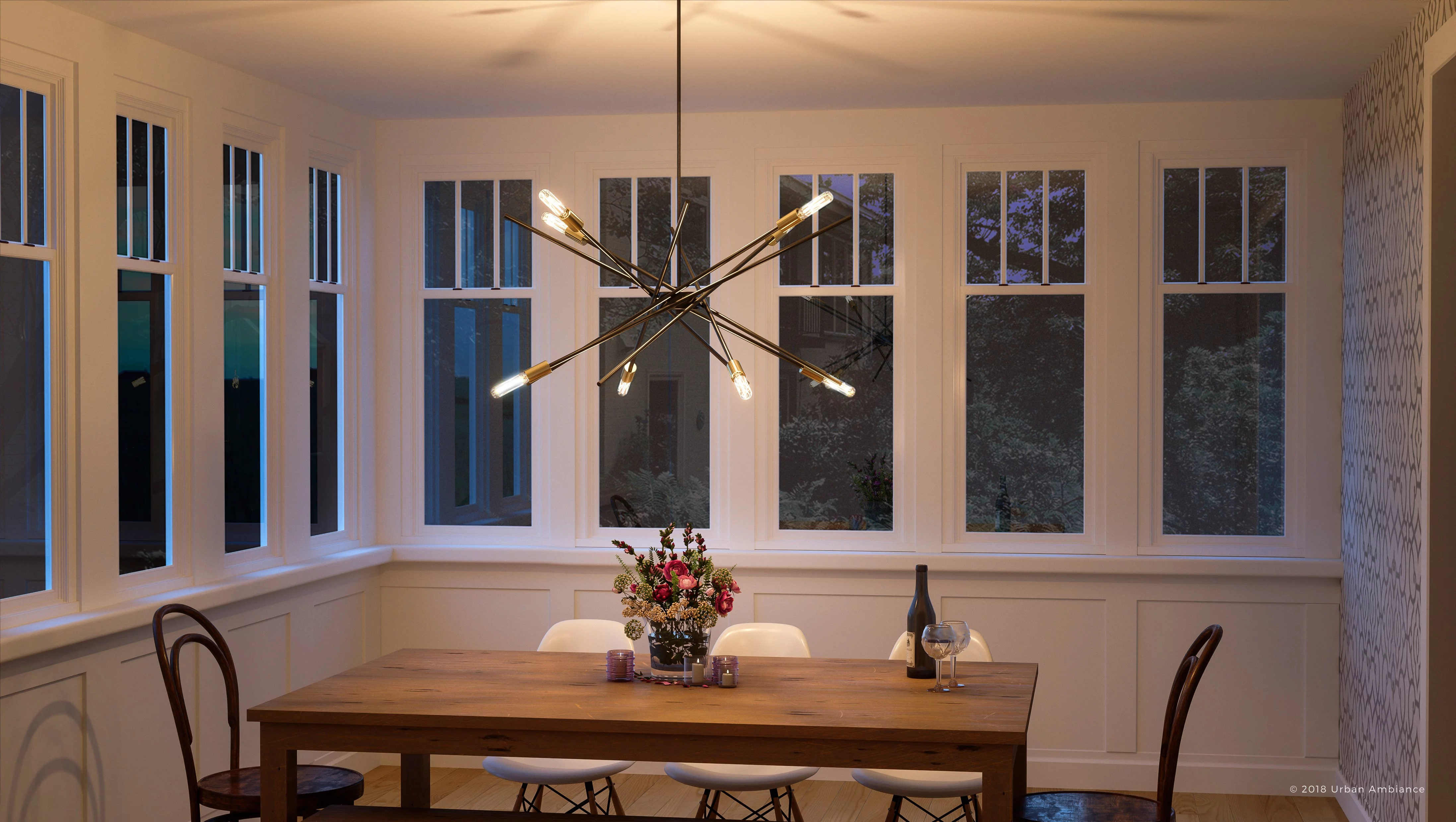 Urban Ambiance Luxury Urban Industrial Chandelier, Size: 19-5/8