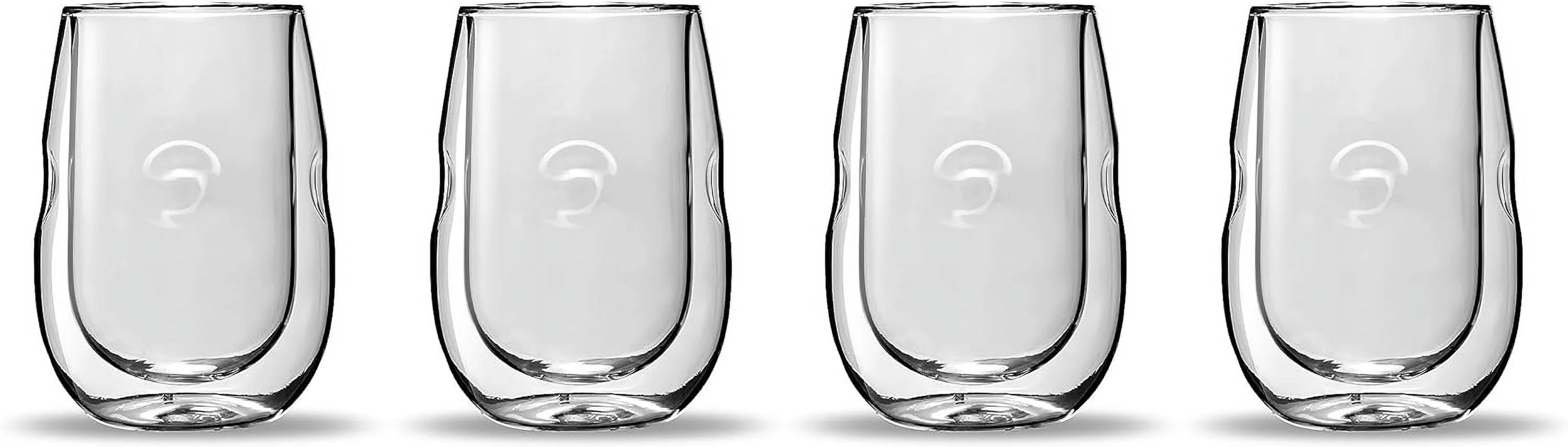 Moderna Artisan Series Double Wall Insulated Wine Glasses - Set Of 4 Wine And Beverage Glasses