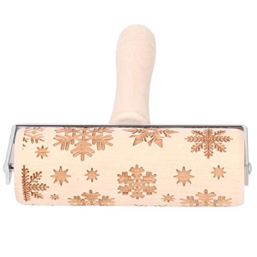 embossed rolling pin mini christmas texture pastrymade(snowflake)