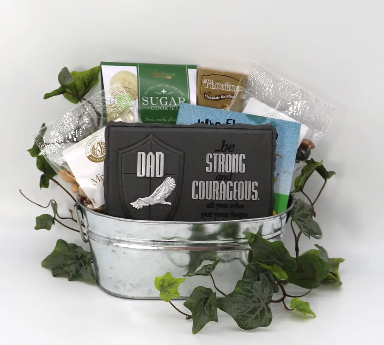 A World Class Dad, A Father,S Day Gift Basket For Dad With Plaque To Remind Him How Important He Is
