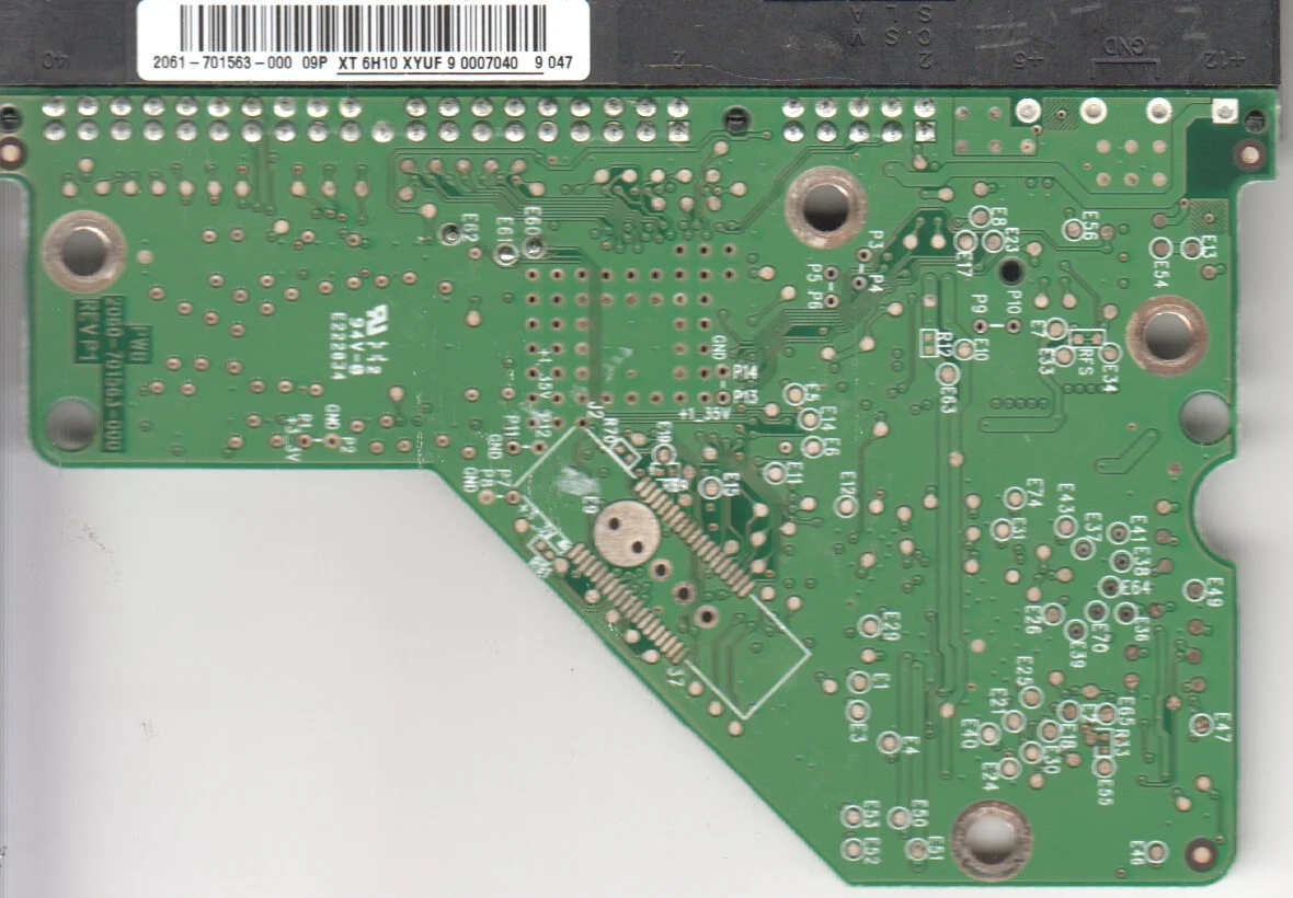 WD1600AAJB-56WRA0, 2061-701563-000 09P, REV P1, WD IDE 3.5 PCB