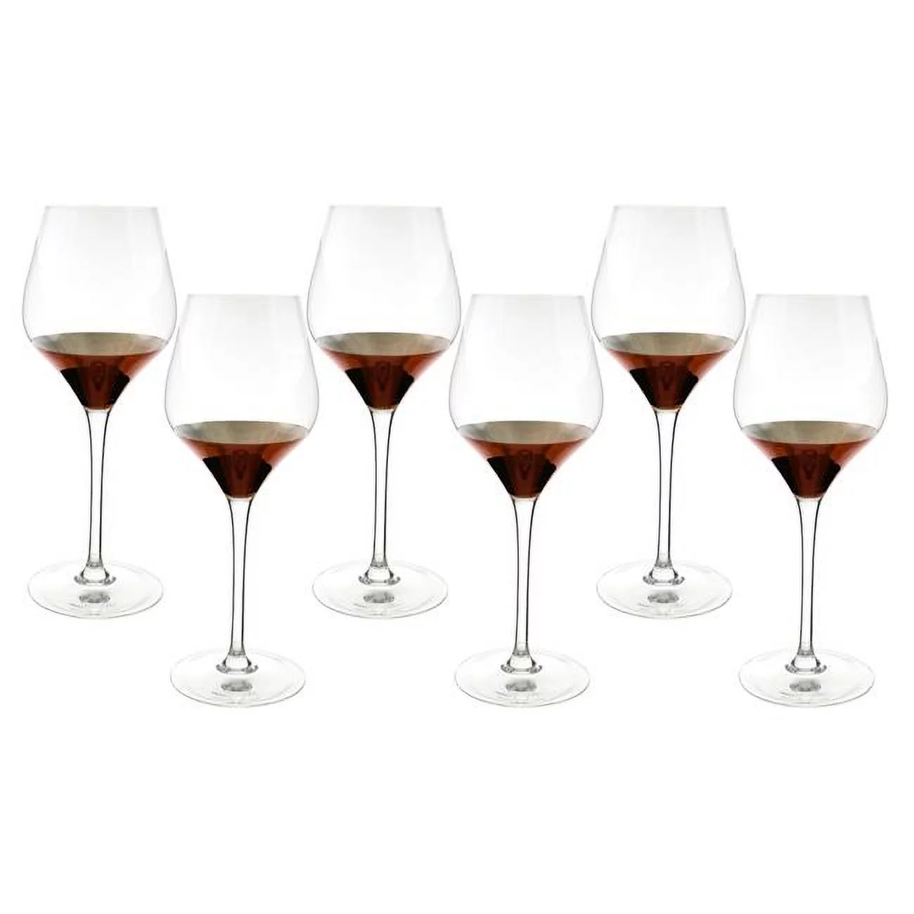 Three Star Import & Export XM6301 9.5 in. Wine Glass, Copper Finish Set - 6 Piece