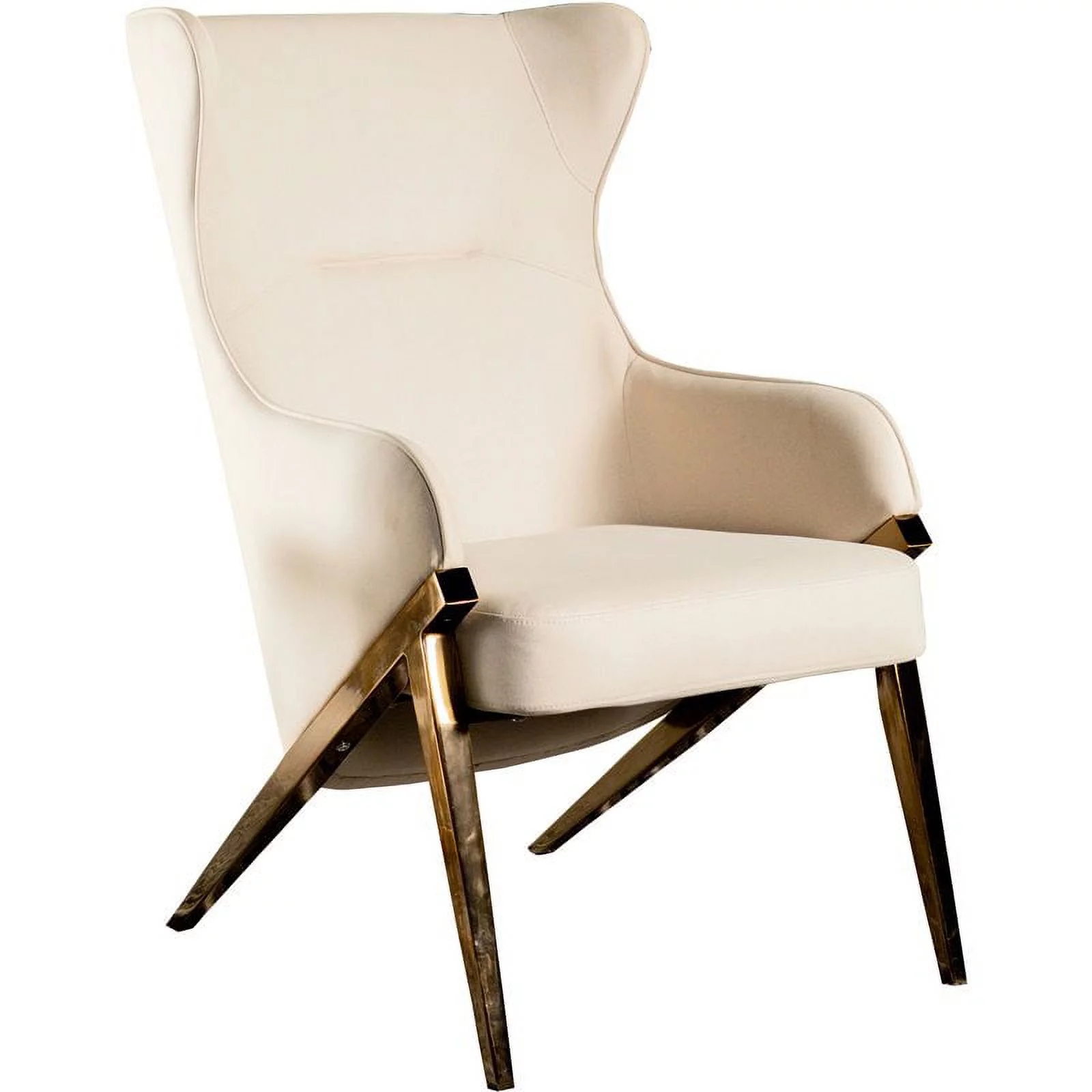 Walker Upholstered Accent Chair Cream and Bronze