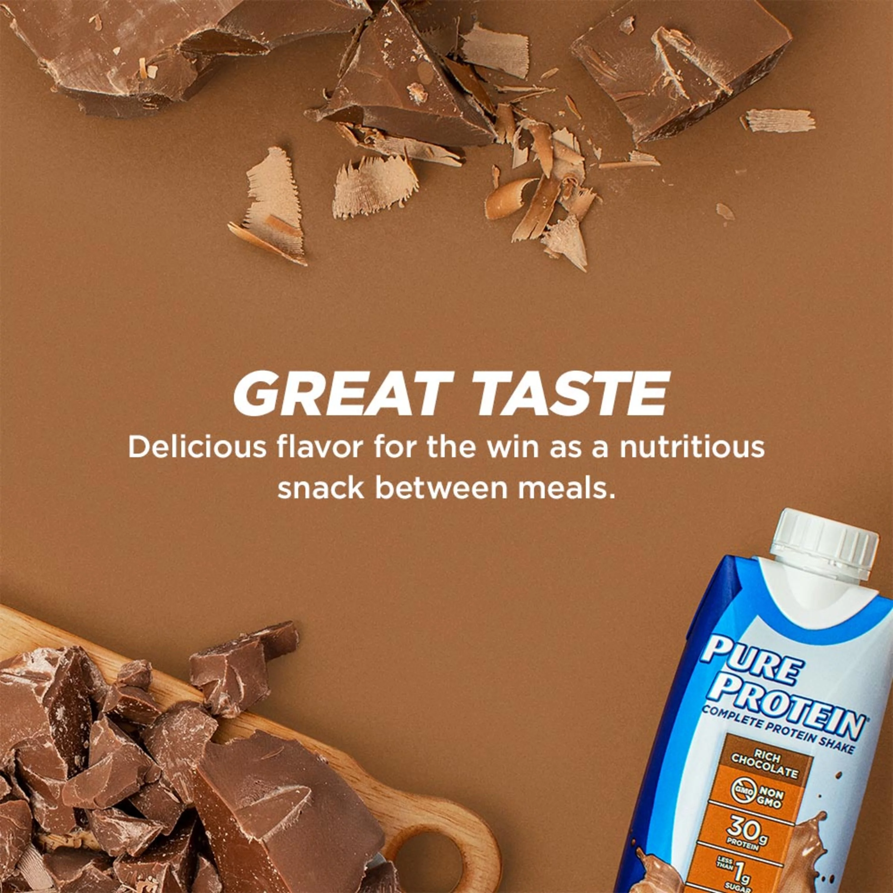 Pure Protein Shake, Rich Chocolate, 30g Protein, 11 fl oz, 12 Ct