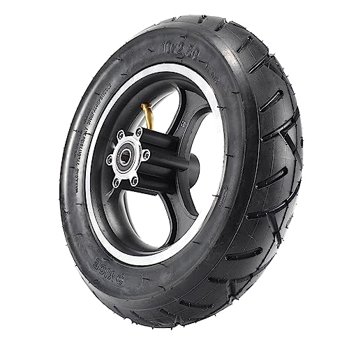10inch Scooter Tire, 10x2.50 Inflatable Front Wheel Pneumatic Tire with 10x2.50 inner tube aluminium Wheel Hub Compatible with GOTRAX GMAX electric scooter